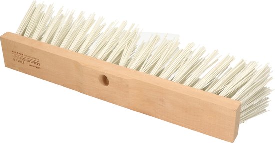 Sorex Straatbezem/buitenbezem kop - synthetisch - wit - 50 cm - harde bezem van Sorex