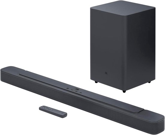 SoundBar 2.1 Deep Bass MK2 in zwart - Televisieluidspreker, Home Entertainment-geluidssysteem, slank en compact Ontwerp met JBL surround sound