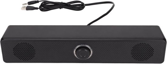 Soundbar, 3,5 Mm-ingang Computerluidspreker USB-aangedreven Surround Sound USB-aangedreven voor Desktop-pc Laptop Tablet