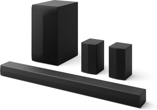 Soundbar, Bluetooth, 440 W, 5.1 kanalen met subwoofer, achterluidspreker, Dolby Digital, DTS Digital Surround, zwart