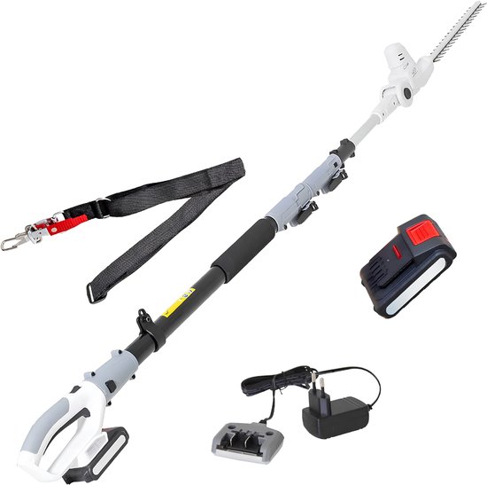 SP® Telescopische Heggenschaar - Elektrische Heggenschaar - Elektrische Telescopische Heggenschaar - Wit/Zwart - 275cm × 10cm × 19cm