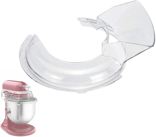 Spatbescherming met vulopening voor 4,5 of 5 quart staande mixer - 5KN1PS beschermgieter voor mixerdeksel - gietkom - hellingskop - 4,5-5QT accessoires voor KitchenAid van Merkloos	