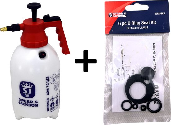 Spear & Jackson Drukspuit 2 Liter Met Ringen - Druksproeier - Onkruidverdelger - Sproeier - Drukspuiten - drukspuit zuurbestendig - drukspuit zuur van Merkloos	