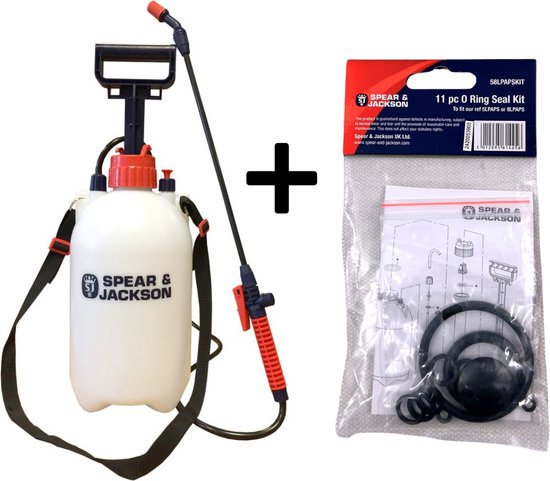 Spear & Jackson Drukspuit 5 Liter Met Ringen - Druksproeier - Onkruidverdelger - Sproeier - Drukspuiten - drukspuit zuurbestendig - drukspuit zuur van Merkloos	