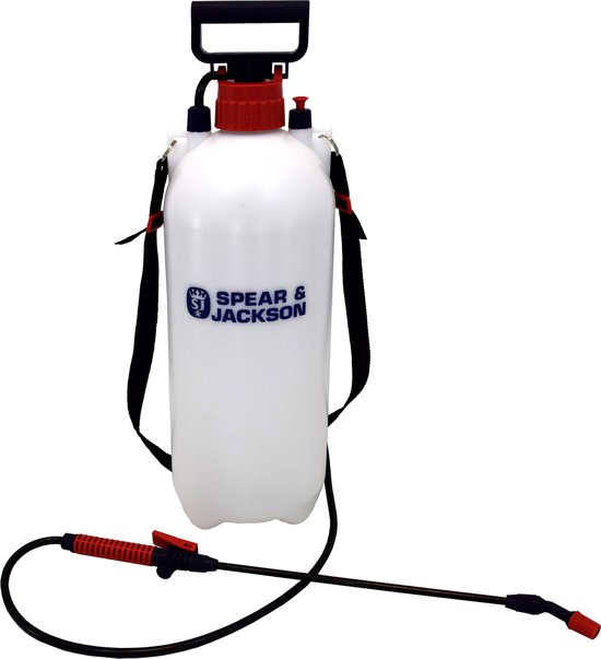 Spear & Jackson Drukspuit 8 Liter - Druksproeier - Onkruidverdelger - Sproeier - Drukspuiten - drukspuit zuurbestendig - drukspuit zuur - 1 Jaar Garantie van Merkloos	