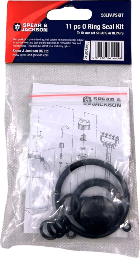 Spear & Jackson Drukspuit Ringen 5L en 8L set van 11 - Drukspuiten - Ringen onderdelen - Druksproeier - Onkruidverdelger - Sproeier - Drukspuiten - drukspuit zuurbestendig - drukspuit zuur