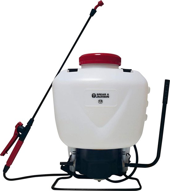 Spear & Jackson Drukspuit Rugzak 15 Liter - Druksproeier - Onkruidverdelger - Sproeier - Drukspuiten - 1 Jaar Garantie