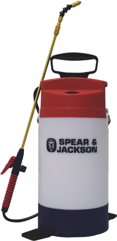 Spear & Jackson Drukspuit WOOD 5 Liter – Drukspuiten - Druksproeier - Onkruidverdelger - Sproeier - Drukspuiten - drukspuit zuurbestendig - drukspuit zuur