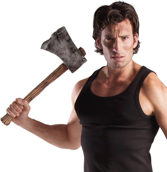 Speelgoed bijl van kunststof - 49 cm - Kostuumaccessoire voor carnaval, Halloween en themafeesten van Folat