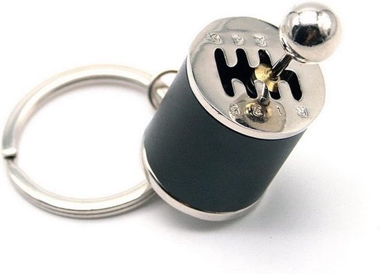 Speelgoedauto Vervangingsmodel - Mini Sleutelhanger Gadget van metaal (zwart)