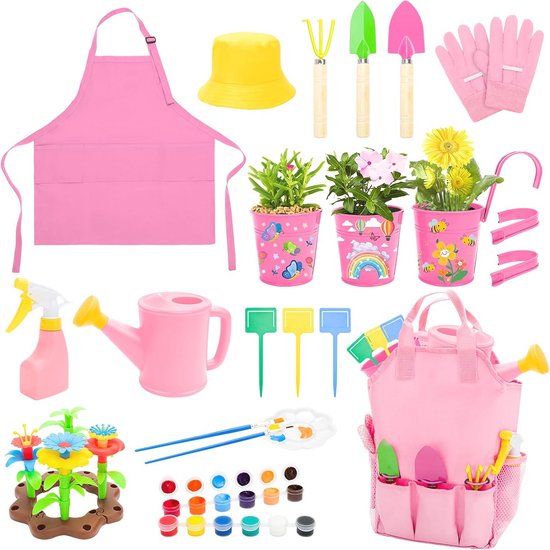 Speelset Tuingereedschap voor Kinderen - Compleet met Gieter, Tuinschep en Hark - Perfect voor Buiten Spelen! van Merkloos	