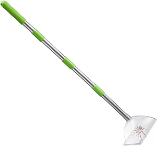 Spinnenvanger Lange Steel - Insectenvanger Verstelbaar - Ongedierte Vangen - Contactloos Vangen - 81 cm - Transparant