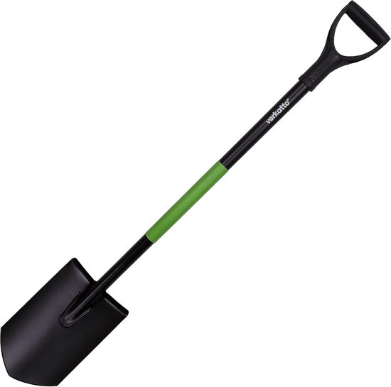 Spitse schop - Mini spade tuingereedschap - Kleine grondwerken - Gehard koolstofstaal - 75 x 155 cm van Merkloos	