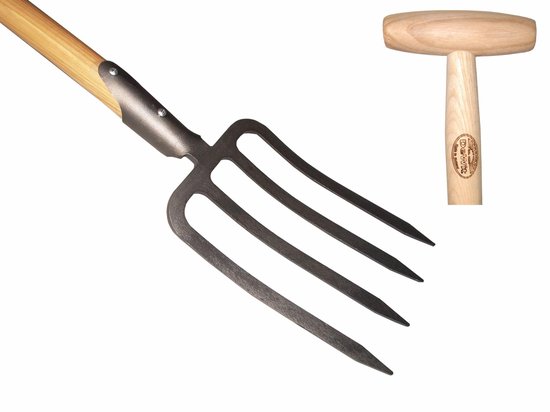 Spitvork / compostvork 4 tands deWit steel 80cm met dul van DeWit