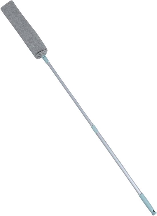 Spleetborstel Telescoopsteel - Stofdoek Meubels - Smalle Ruimtes Schoonmaken - Flexibele Microvezelkop - 140 cm - Meerkleurig