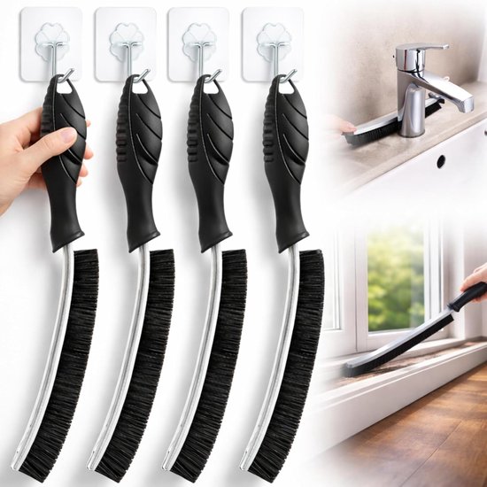 Spleetreinigingsborstels - Set van 6 - Harde Haren - Voor Grondige Reinigen van Voegen in Badkamer en Keuken