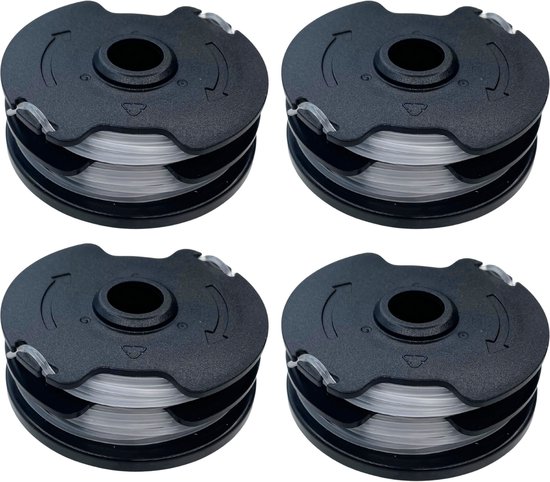 Spoel van draadtrimmer vervangingsdraad TLP-01 geschikt voor Parkside Lidl bosmaaier PRTA 20-Li A1 B2 C3 PRT 550 A1 A3 Ø 1,65 mm lengte 2x4 m - Set van 4 spoelen van EzyWheels
