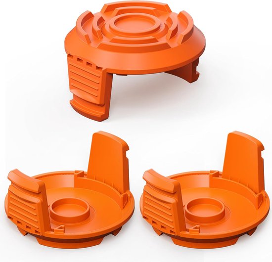 Spoelhoezen - 3 stuks - 5,7 × 3,2 cm- Vervangende spoelkapdeksels - Compact en lichtgewicht - Spoelhoezen geschikt voor grasmaaiers - Oranje van Merkloos	
