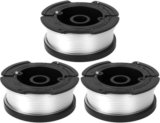 Spoelklos - spoel - Spoelen - Vervangende spoelen - Maaidraad - met draad - spoeldraad - draadspoel - trimdraad - grastrimmer kantenmaaier - Trimmerdraad - geschikt voor Black & Decker - 3 stuks van Merkloos	