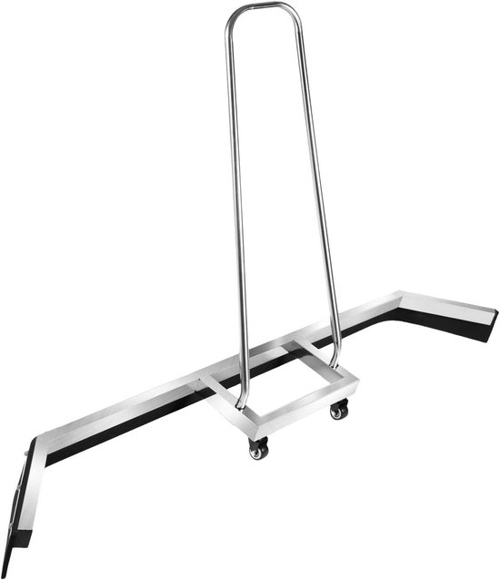 Sportveld Trekker - Waterschuiver Vegen - Veld Onderhoud - Roestvrij Staal - 132 cm Breed - Zilver