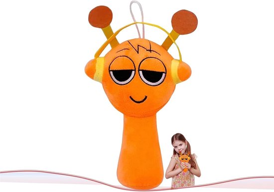 Sprinki Toy Figure Set - Soft Sprinki Plush Toys - Sprunki Plush Voor Volwassenen - Sprunki Plush Toys Voor Kinderen - Super Zachte Verzameltrofee Plush Toy (Oranje)