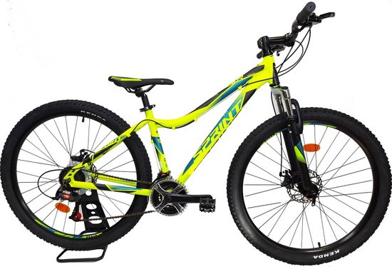 Sprint Hunter - Mountainbike 27.5 inch - Met 18 versnellingen - Geel - Framemaat: 48 cm - BK21SI0310 RS van SPRI