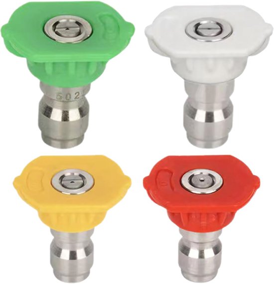 Sproeierset voor hogedrukreiniger met snelaansluiting 1/4 - Ideaal voor auto- en tuinreiniging van Merkloos	