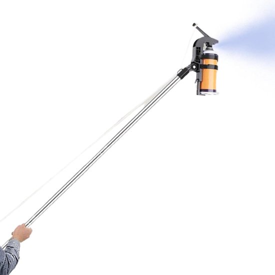 Spuitbussen, verlengstangen, adapter, verstelbare hoek, sproeiopzetstuk, poederstofafzuiger-opzetstuk met telescoopstang voor plafondcoating, interieurschildering, omheining, deurkozijn
