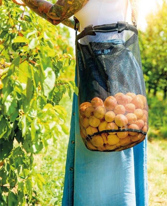 St. Helens Home & Garden - Oogstzak voor groente en fruit - 26x26x45cm - Mesh materiaal van Merkloos	