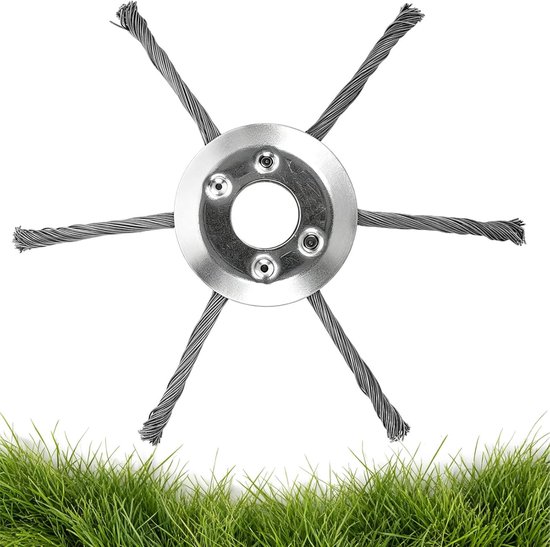 Staaldraad bosmaaier - roterende onkruidborstel - trimmerkop - 25,4 mm gatdiameter - voor benzinegrasmaaiers - 6T
