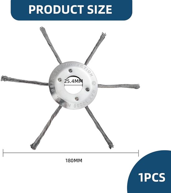 Staaldraad Grastrimmerkop - Krachtig en Duurzaam - 1 stuk - Staal van Hervé.