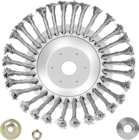 Staaldraad Trimmer Hoofd 8 Inch 203 cm - Universele Gras Trimmer Cutter Head - Massief Staaldraad Borstel Strimmer Hoofd - Gazon Roterend Vervanging Tool - Bosmaaier Bevestiging van Boomboost