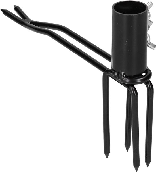 Staande onkruidtrekker - Tuingereedschap staal - Onkruid verwijderen - Zware kwaliteit klauwkop - 23 x 17 x 5 cm - Grijs