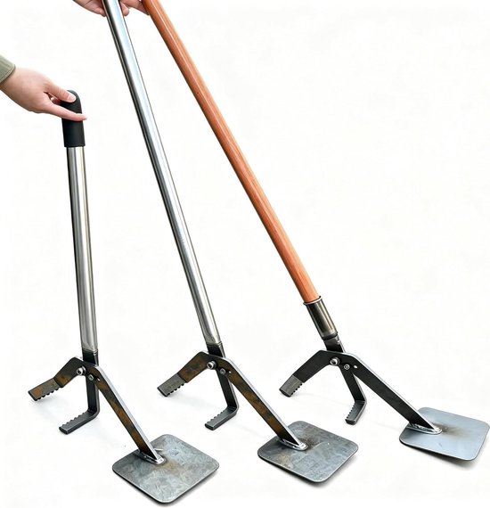 Staande onkruidtrekker - Wortelverwijderaar Tuin - Onkruid Verwijderen - Diepe Wortelverwijdering - 98 cm - Metaal