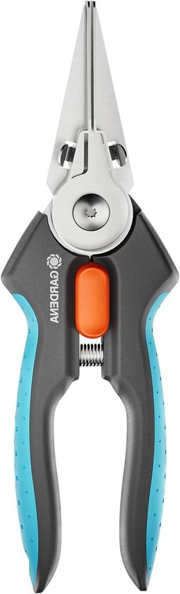 Stainless steel harvesting shears with handy gripping function - 45 mm blade one-handed locking (12213-20) van Merkloos	