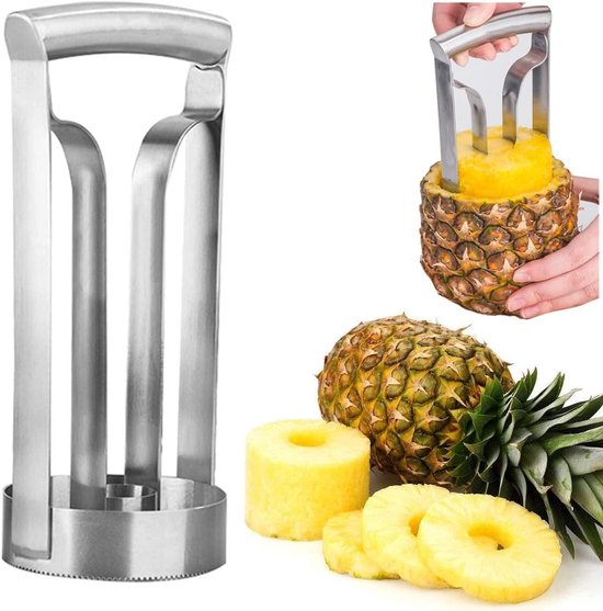 Stainless Steel Pineapple Cutter Corer - Corer Pineapple Cutter Machine - Fruit Parer voor Familie en Hotel - 7 * 3.9 * 3.1" van Merkloos	