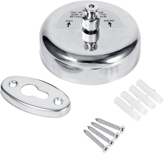 Stainless Steel Retractable Clothesline 9ft Adjustable Braided Clothes Line Dryer For Hanging Drying In Bathroom Laundry Hotels van Merkloos	