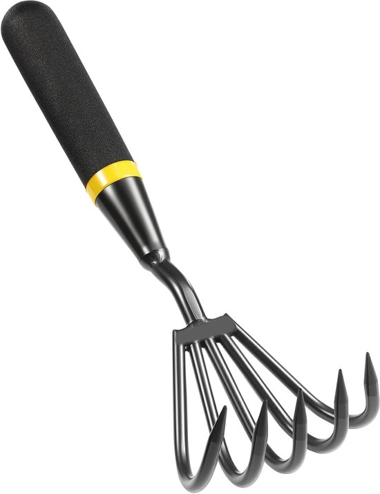 stalen handcultivator – tuinhark: ideaal voor het losmaken van zware grond, het planten en het verwijderen van onkruid