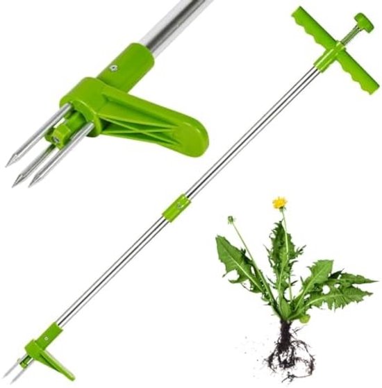 Stalen Onkruid Puller Twister Klauw Onkruidverwijderaar Wortelverwijderaar Tuingereedschap Handtool Weeder - Groen van Merkloos	