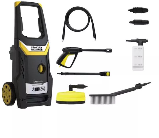 Stanley SXFPW17LP-E - Hogedrukreiniger - 1700W - 130 Bar - Patio Cleaner Set van Merkloos	