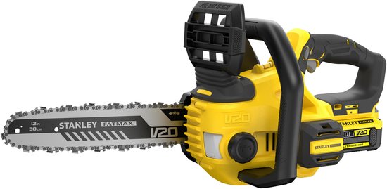 Stanley Tuinapparatuur - 18 V ACCU-kettingzaag 30 cm, 1x accu 2,0 Ah Li-Ion, lader SFMCCS630M1-QW van STANLEY