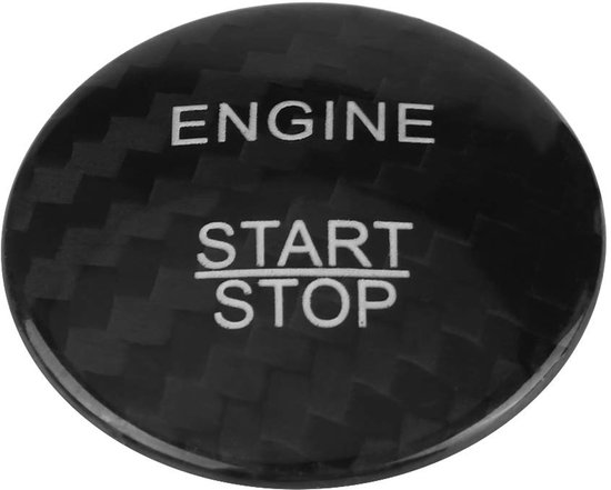 Startknop Cover - 36mm Carbon Fiber - Engine Start Button Trim voor A B C GLC GLA CLA ML GL Class - Zwart van Merkloos	