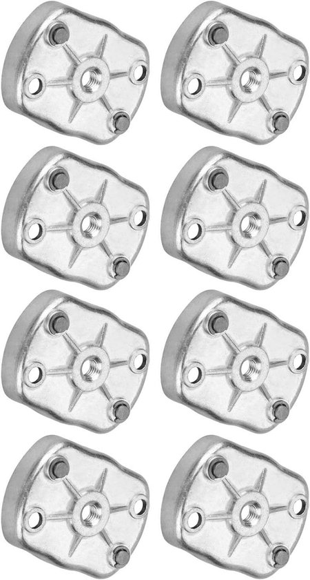 Startpallen Set - Trekkoord Onderdelen - Motor Reparatie - Aluminium Constructie - 8 Stuks - Grijs
