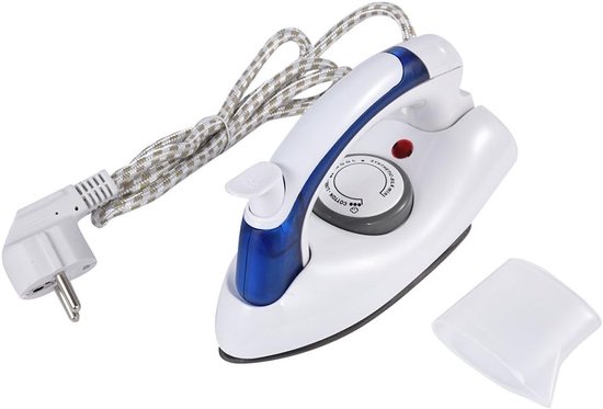 Steam Iron Portable Foldable Foldable Compact Handheld Mini Clothes Steam Travel Iron Temperature Control for Household Lightweight Travel Use (EU), EU, Light and portable van Merkloos	