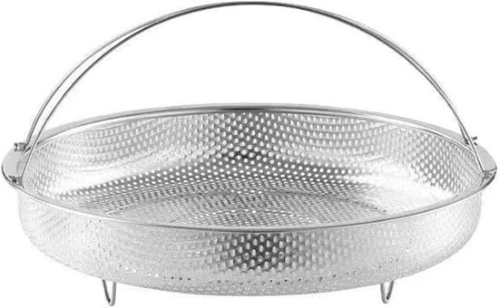 Steamer Basket Even Steamer Round Shape Stainless Steel Steam and Dish Rack for Steamed Dumplings Ingredient Pans, Steam Bin Steam Rack Steamers van Merkloos	