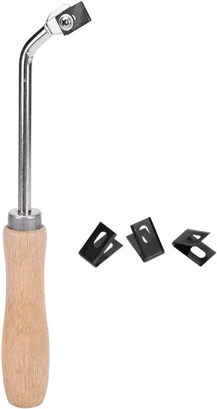 Steekmes PVC vloeren - Vloergereedschap groeven - Vloeren leggen - Beukenhout handvat - 3 extra messen - Niet gespecificeerd