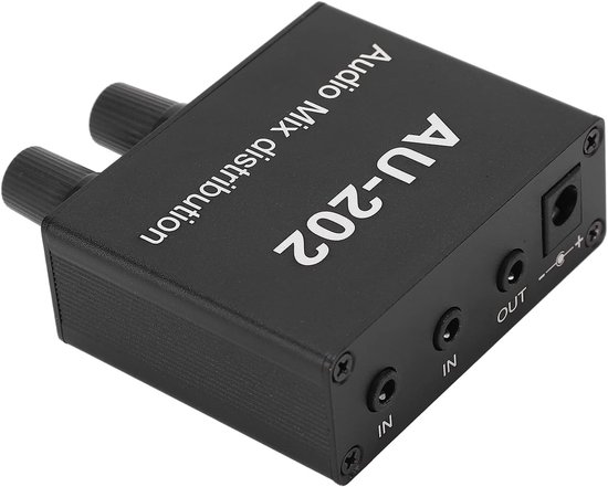 Stereo Mixer Audio Distributeur - 2 Ingang 2 Uitgang - 3,5 Mm Jack - Plug en Play Legering Mixversterker voor DVD - CD - TV - Mobiele Telefoon - Tablet van Merkloos	