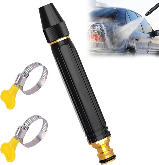 sterk waterpistool, hogedrukwaterkanon, hogedrukwaterpistool voor autowas thuis, 360° hogedrukslangmondstuk, autowas (M1)