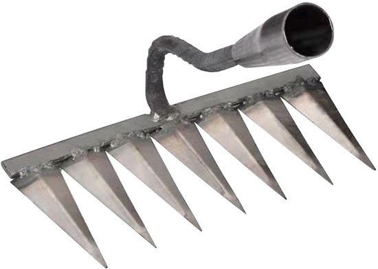 Sterke IJzeren Tuinhark 7-Tanden – Onkruidwieder & Grondlosmaker | Tuin Hark Zonder Steel voor Onkruid Verwijderen, Bladeren Verzamelen & Gazon Egaliseren - ANMI van ANMI