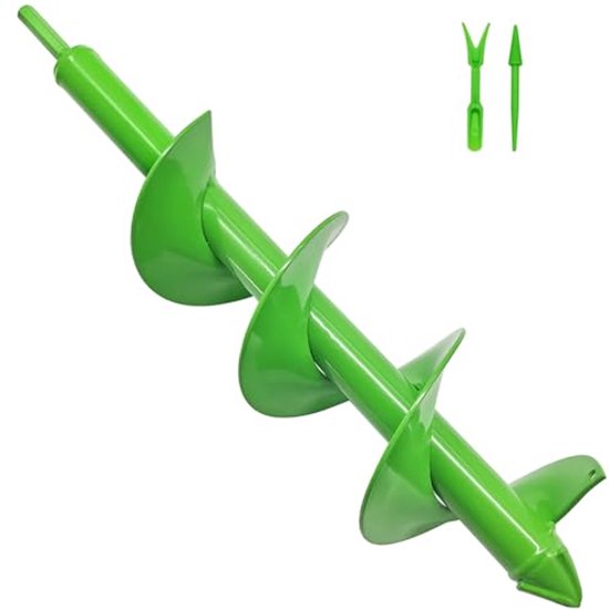 Sterke Tuin Auger Spiraal Boor 10x40 cm - Heavy Duty Bulb Planter voor Harde Bodem en Klei